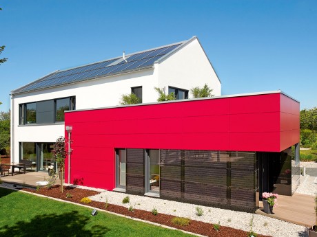 Das Energie-Plus-Musterhaus "Generation X" von Fischerhaus. Foto: Fischerhaus / R.Graggo