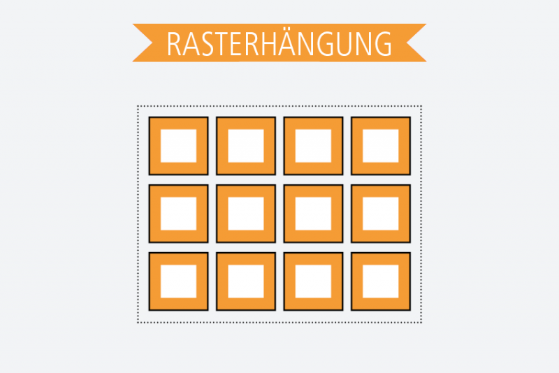 Sie lebt von ihren strengen Sichtachsen. Arrangieren Sie dazu mehrere gleich große Bilder innerhalb eines gedachten Rechtecks. Wenn Sie dabei präzise auf gleiche Abstände und identische Rahmen achten, betonen Sie den symmetrischen Effekt noch. Bild: C3 Visual Lab